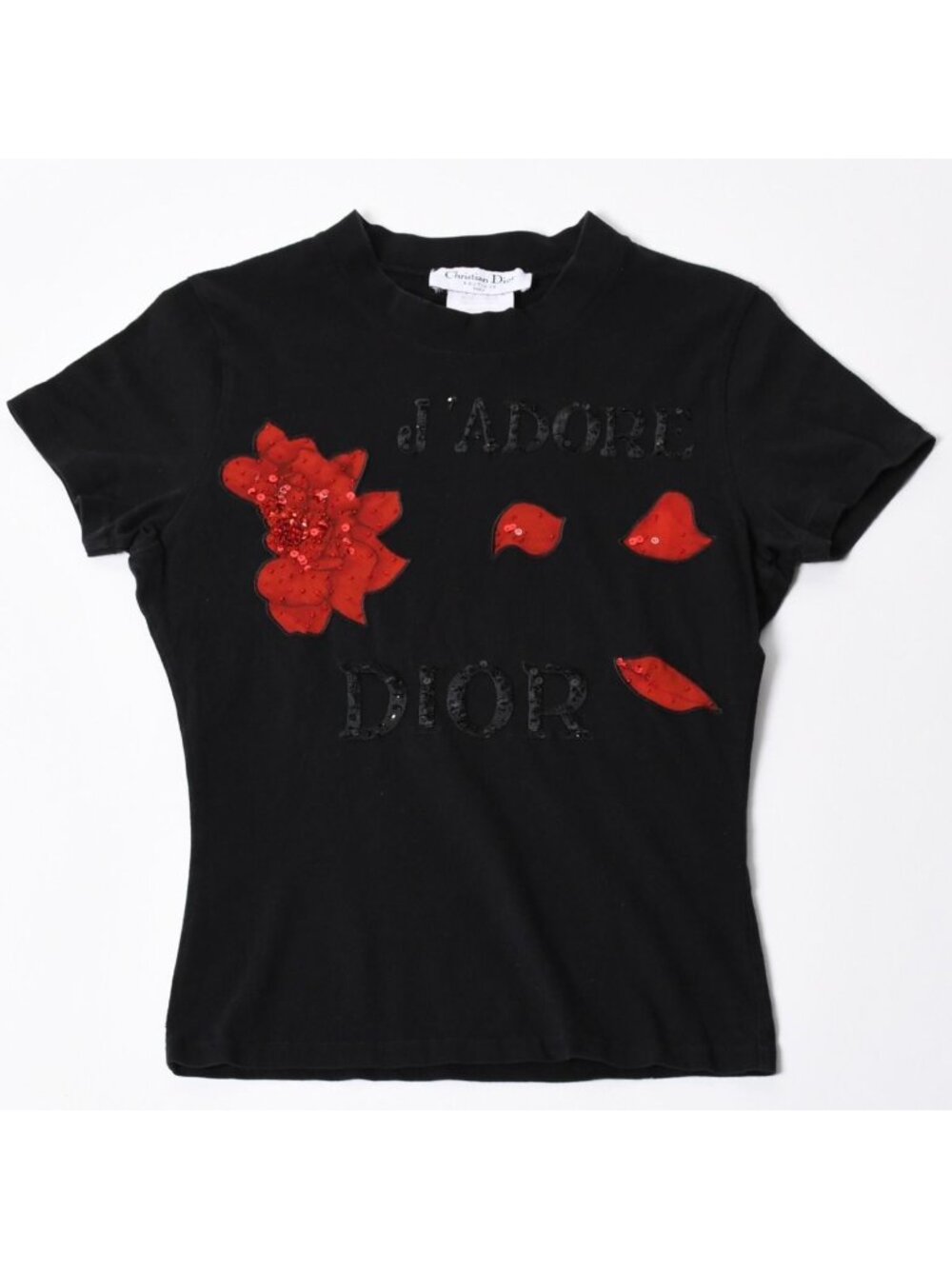 Dior John Galliano Era Rose Sequin Black